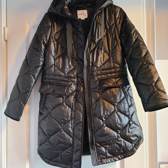 Sam Eldemen Black Quilted Jacket Size Small - Picture 4 of 10